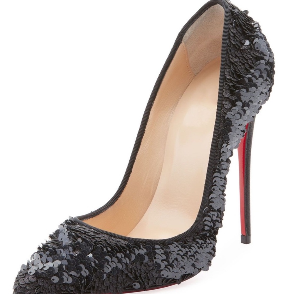 Christian Louboutin So Kate 120 Black Glitter 39.5